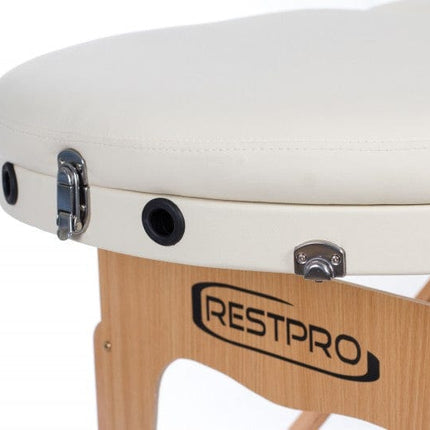 RESTPRO Inklapbare Massagetafel VIP Oval 3 Créme - demassageshop.nl