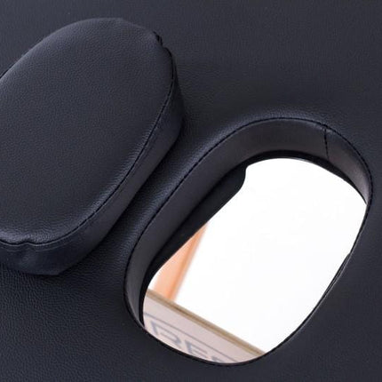 RESTPRO Inklap massagetafel Classic Oval 3 Zwart - demassageshop.nl