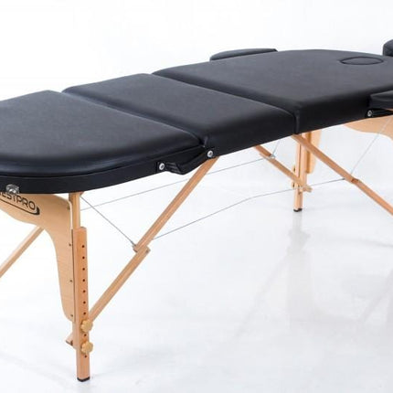 RESTPRO Inklap massagetafel Classic Oval 3 Zwart - demassageshop.nl
